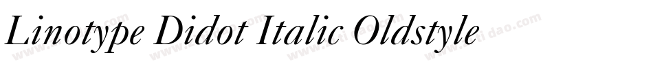 Linotype Didot Italic Oldstyle Figures字体转换